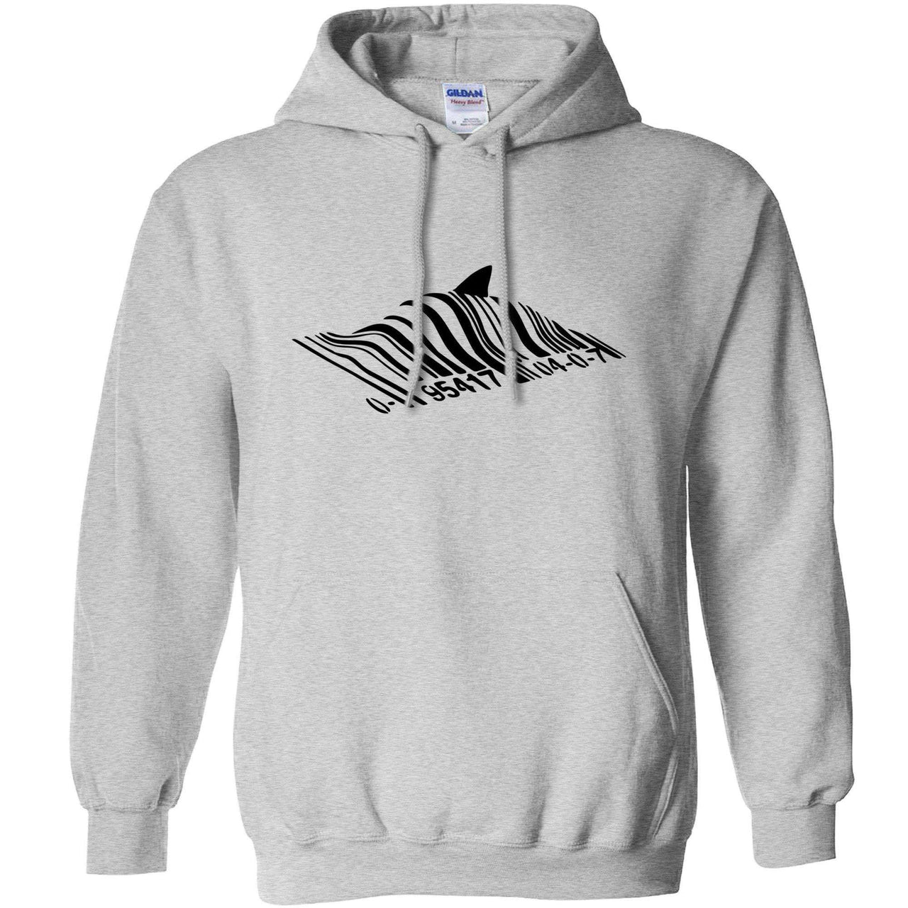 Banksy Barcode Shark Graphic Hoodie 8Ball