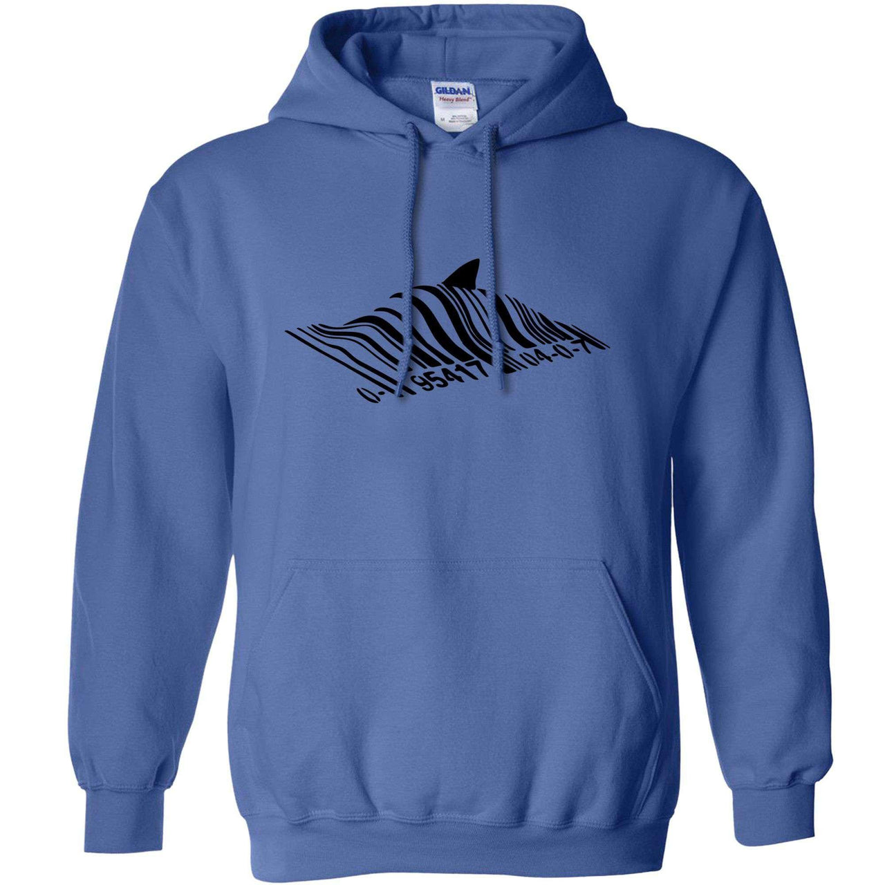 Banksy Barcode Shark Graphic Hoodie 8Ball