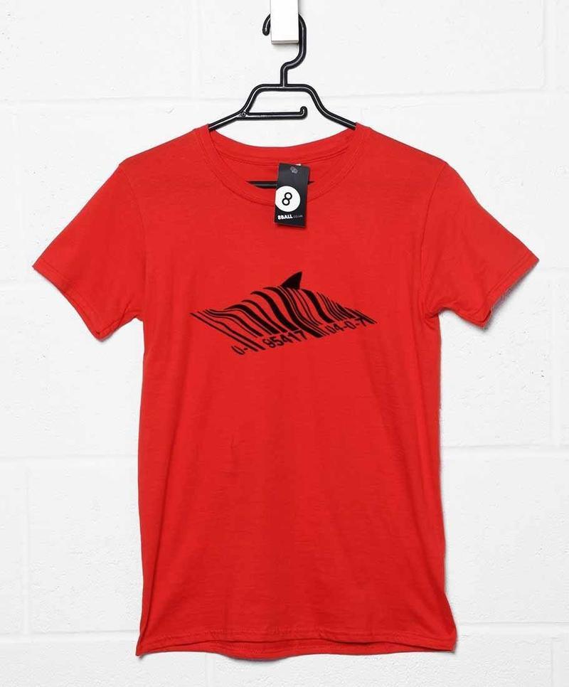 Banksy Barcode Shark Graphic T-Shirt For Men 8Ball