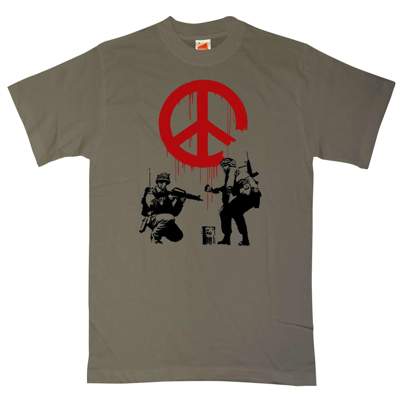 Banksy CND Soldiers Graphic T-Shirt For Men 8Ball
