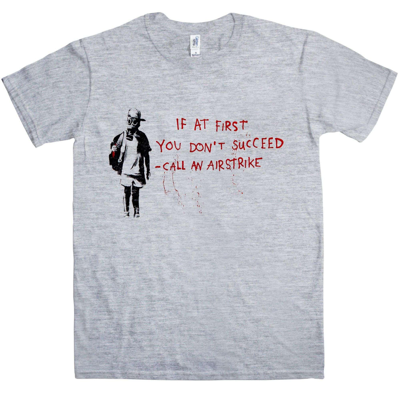 Banksy Call An Airstrike Mens Graphic T-Shirt 8Ball