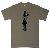 Thumbnail for Banksy Girl With Bomb Unisex T-Shirt 8Ball