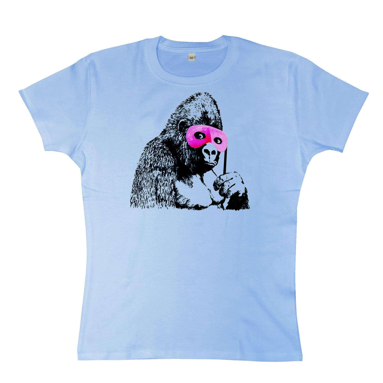 Banksy Gorilla With Mask Womens Style T-Shirt 8Ball