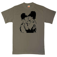 Thumbnail for Banksy Kissing Policemen Unisex T-Shirt For Men And Women 8Ball