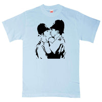 Thumbnail for Banksy Kissing Policemen Unisex T-Shirt For Men And Women 8Ball