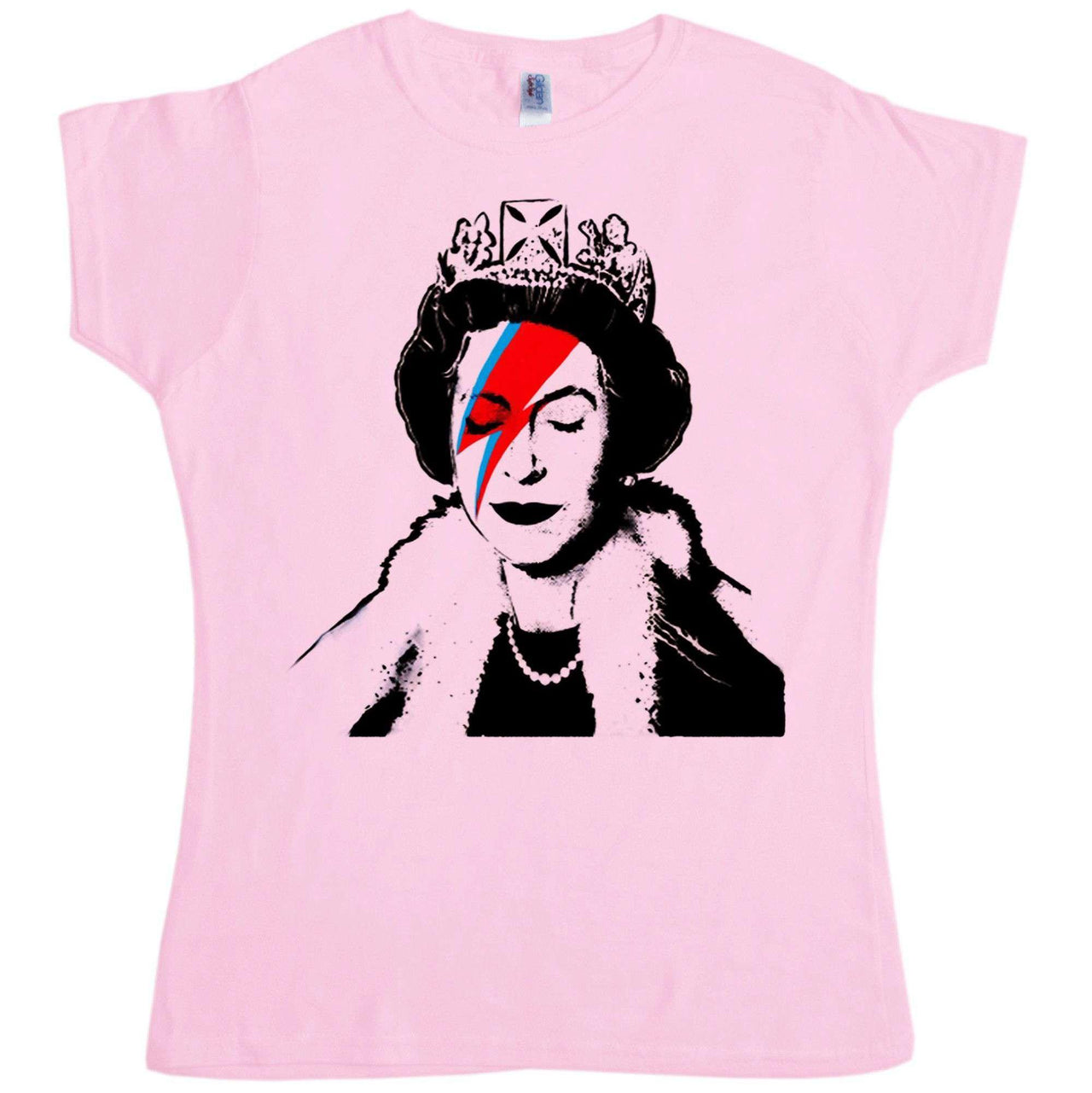 Banksy Lizzy Stardust Fitted Womens T-Shirt 8Ball