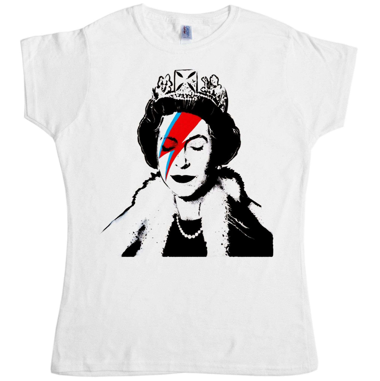 Banksy Lizzy Stardust Fitted Womens T-Shirt 8Ball