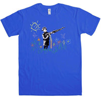 Thumbnail for Banksy Machine Gun Kid T-Shirt For Men 8Ball