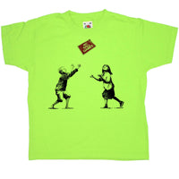 Thumbnail for Banksy No Ball Games Kids Graphic T-Shirt 8Ball