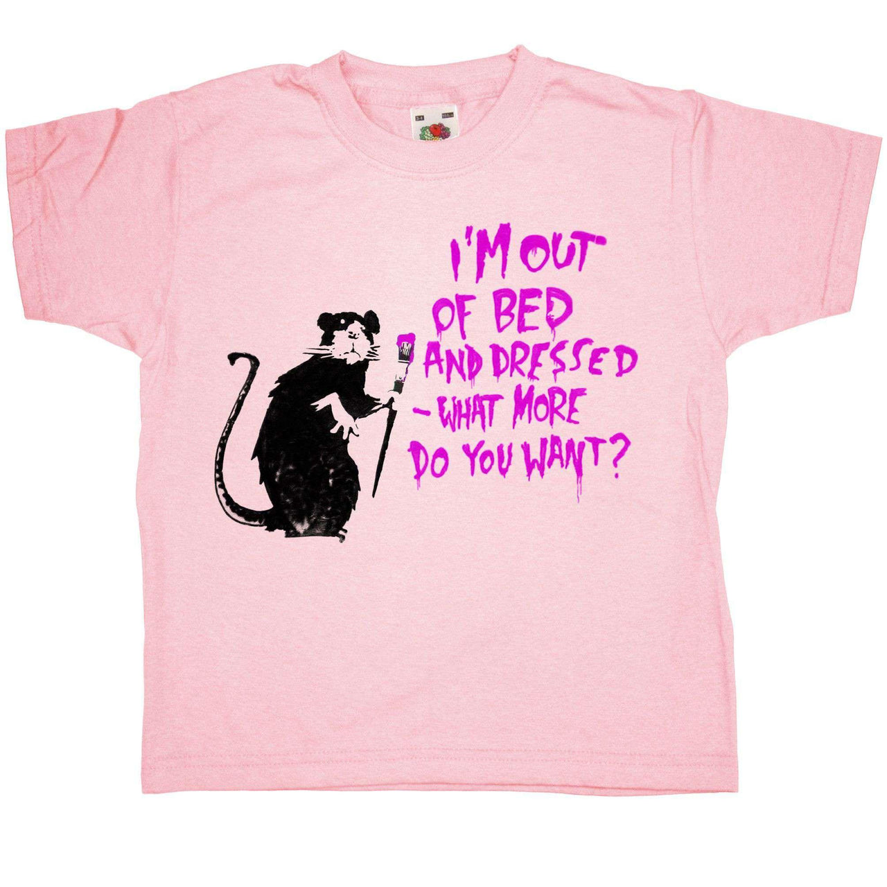 Banksy Out Of Bed Rat Kids T-Shirt 8Ball