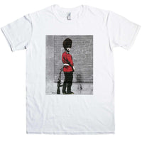 Thumbnail for Banksy Peeing Guard Mens Graphic T-Shirt 8Ball
