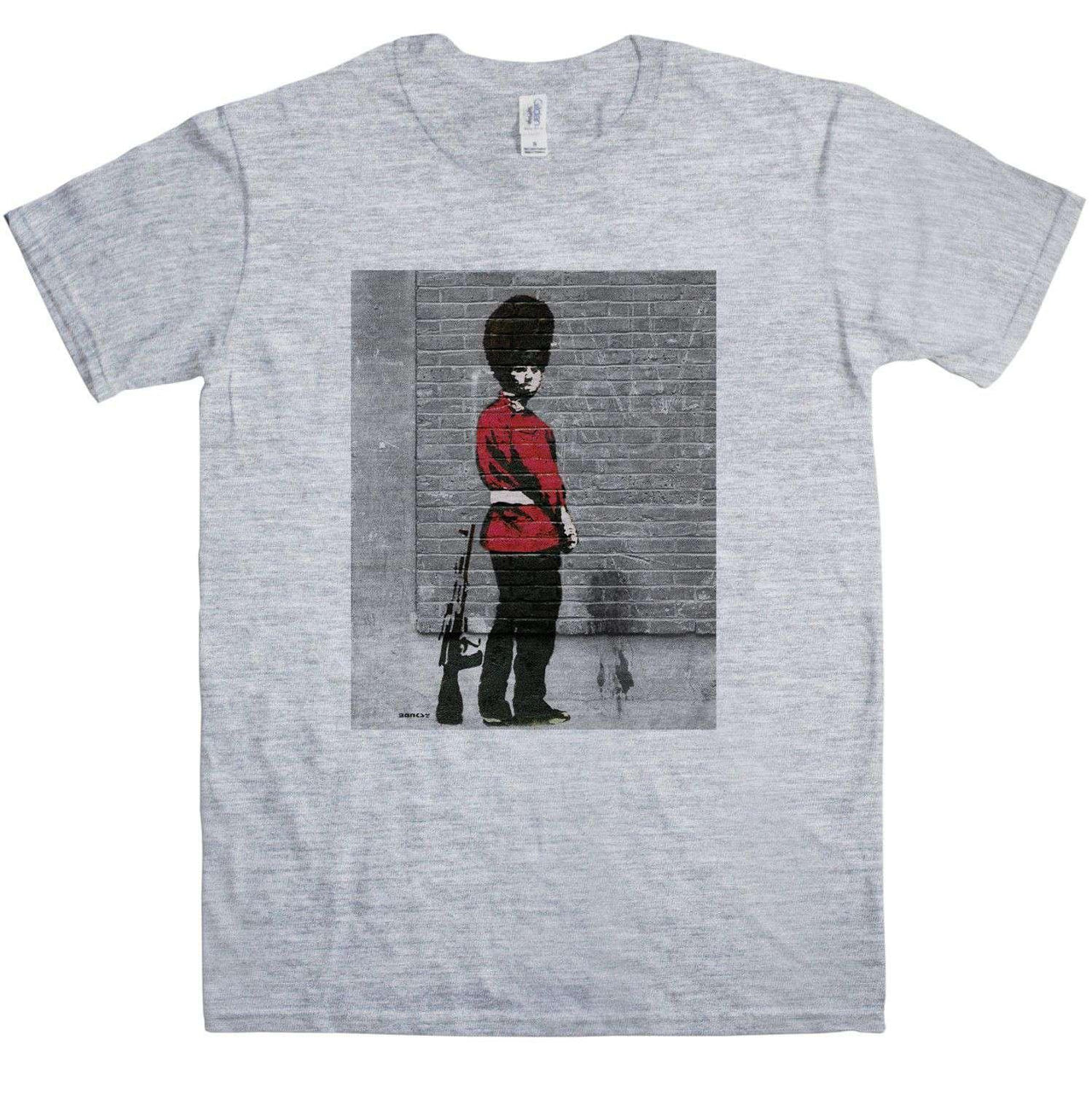 Banksy Peeing Guard Mens Graphic T-Shirt 8Ball