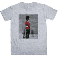 Thumbnail for Banksy Peeing Guard Mens Graphic T-Shirt 8Ball