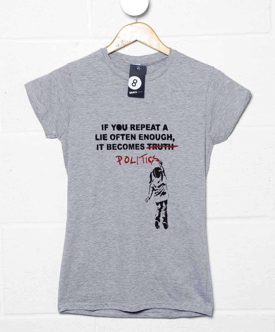 Banksy Politics Womens Fitted T-Shirt 8Ball