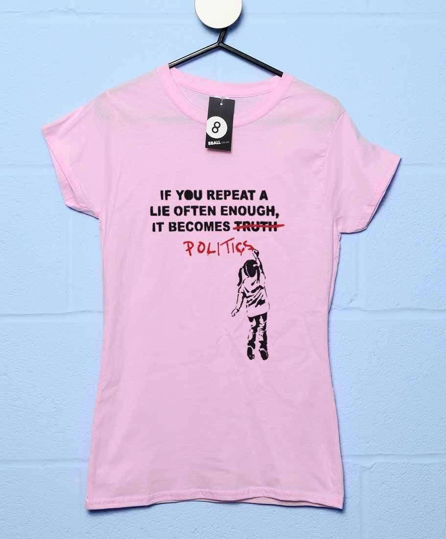 Banksy Politics Womens Fitted T-Shirt 8Ball