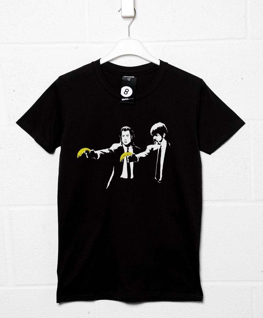 Banksy Pulp Fiction Bananas Mens T-Shirt 8Ball