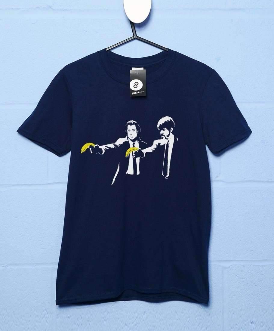 Banksy Pulp Fiction Bananas Mens T-Shirt 8Ball