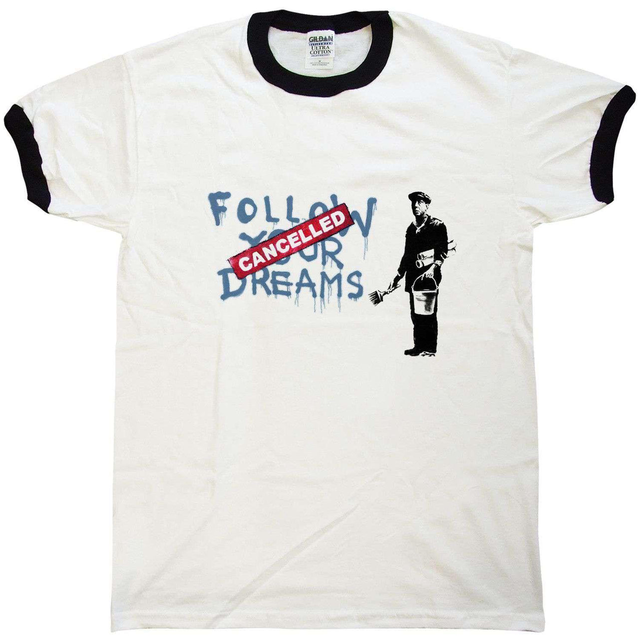 Banksy Ringer Ringer Follow Your Dreams Mens T-Shirt 8Ball