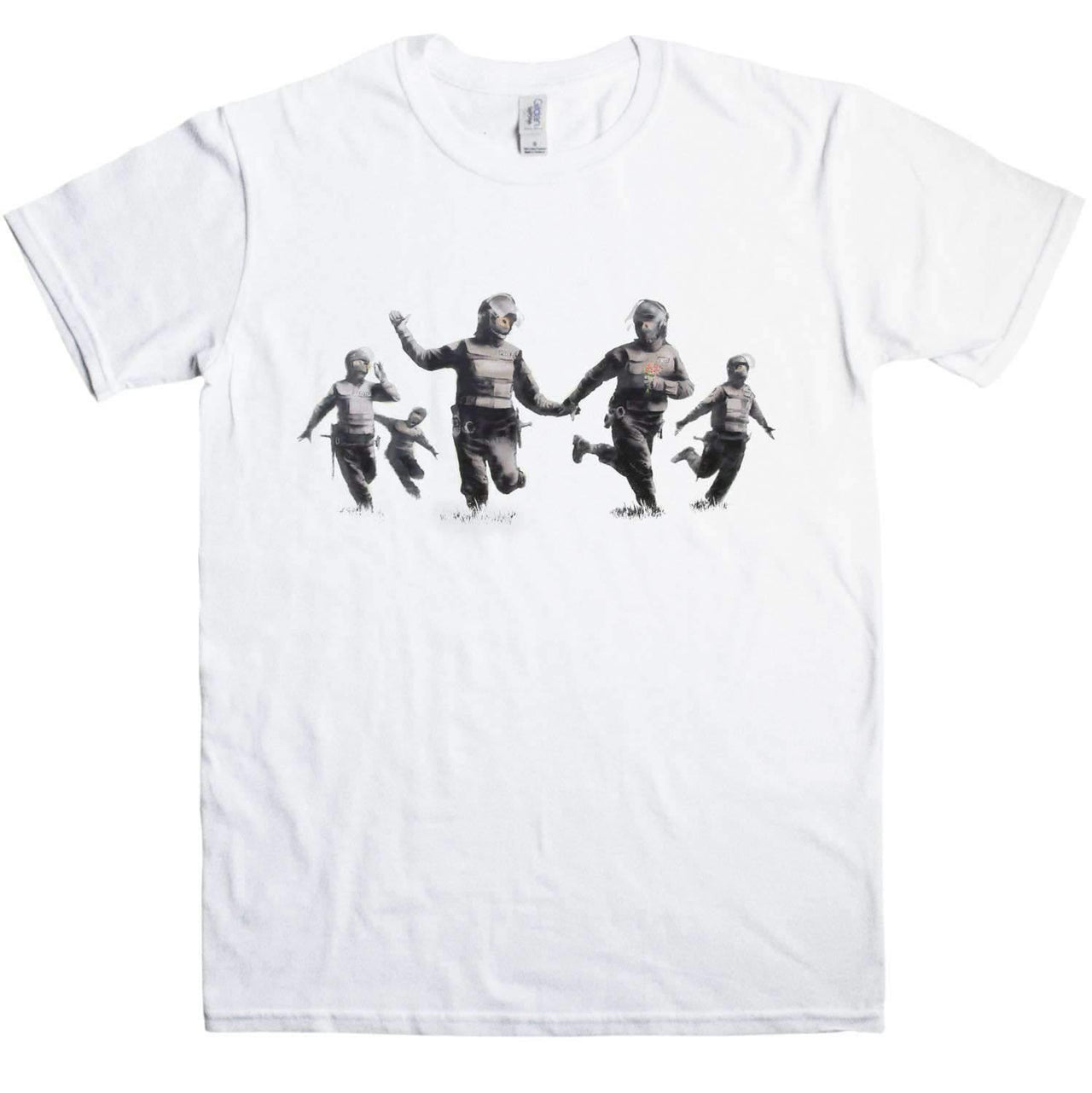 Banksy Riot Coppers Mens T-Shirt 8Ball