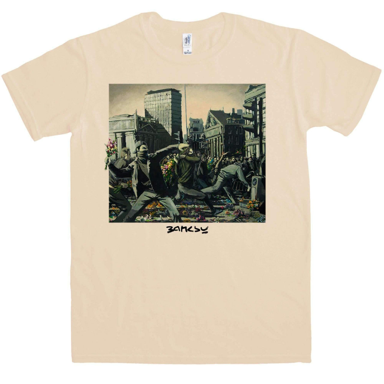 Banksy Riot Painting T-Shirt For Men 8Ball