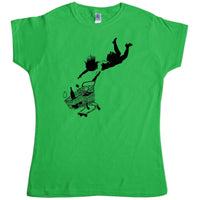 Thumbnail for Banksy Shop Til You Drop Womens T-Shirt 8Ball