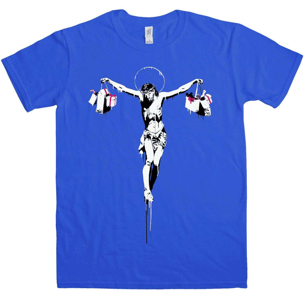 Banksy Shopping Jesus Unisex T-Shirt 8Ball