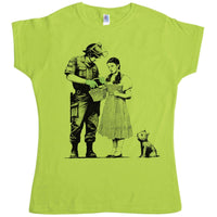 Thumbnail for Banksy Stop And Search Womens Fitted T-Shirt 8Ball