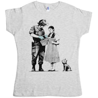 Thumbnail for Banksy Stop And Search Womens Fitted T-Shirt 8Ball