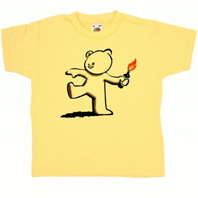Banksy Teddy Childrens Graphic T-Shirt 8Ball