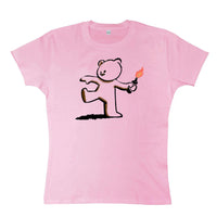 Thumbnail for Banksy Teddy Womens T-Shirt 8Ball