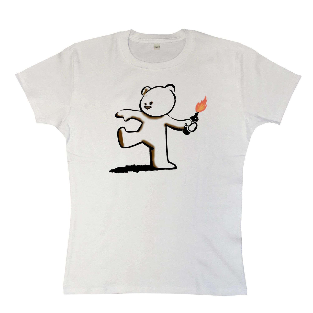 Banksy Teddy Womens T-Shirt 8Ball