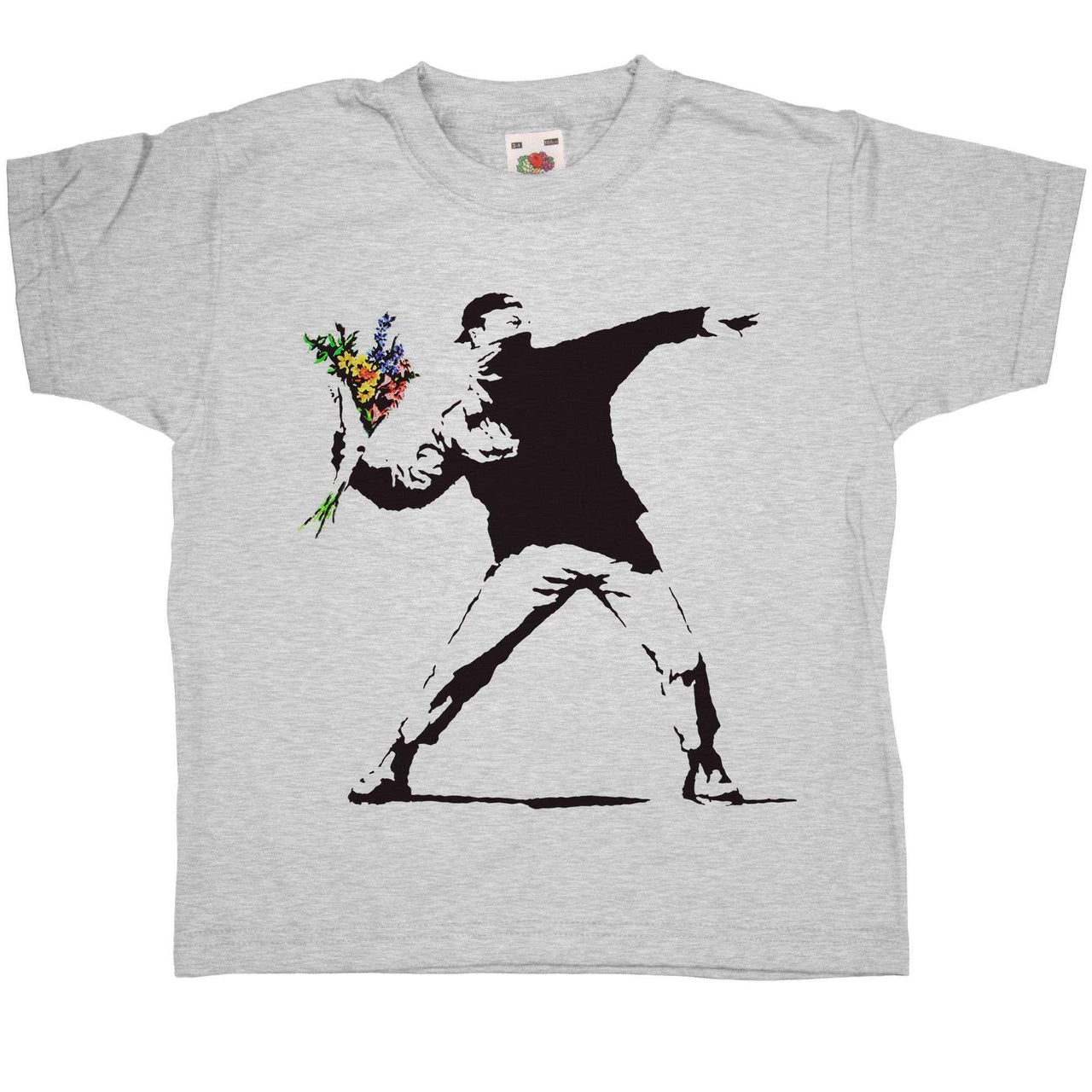 Banksy Throwing Flowers Childrens T-Shirt 8Ball