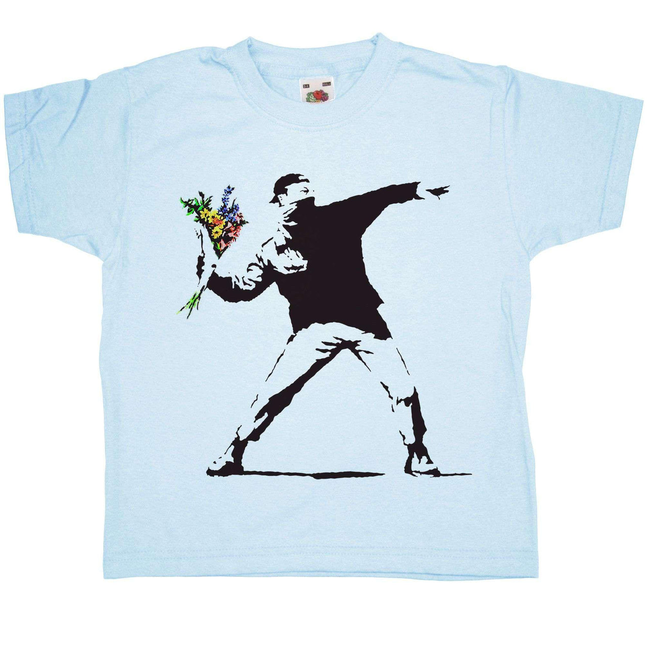 Banksy Throwing Flowers Childrens T-Shirt 8Ball