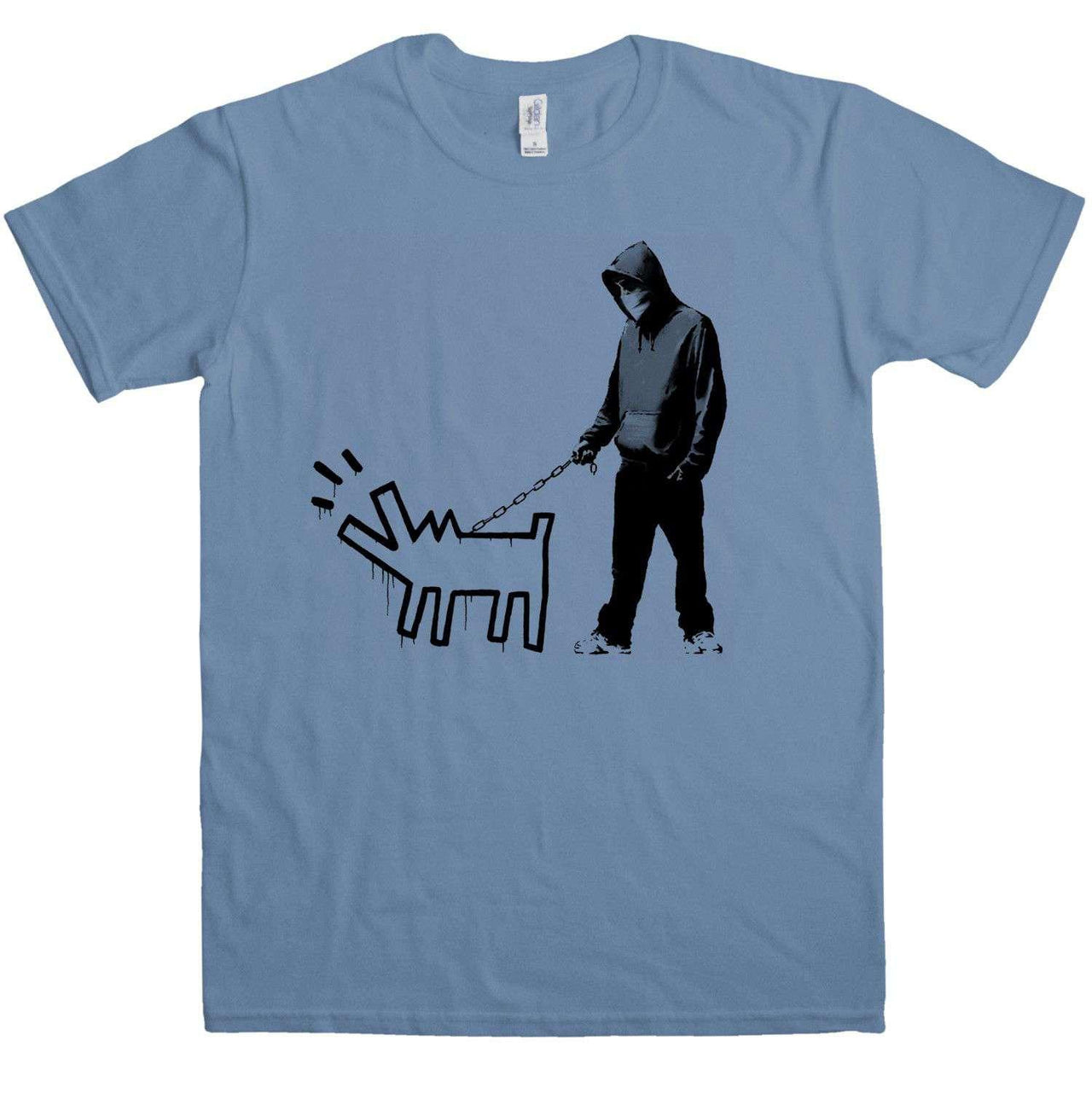 Banksy Walking the Dog Mens T-Shirt 8Ball