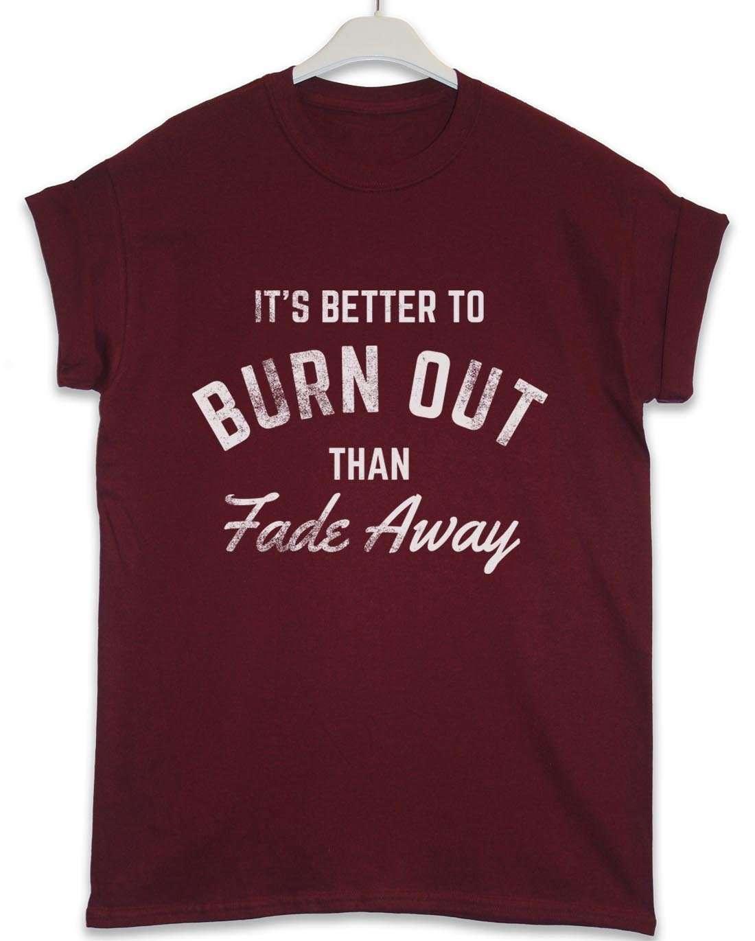 Better to Burn Out Lyric Quote Mens T-Shirt 8Ball