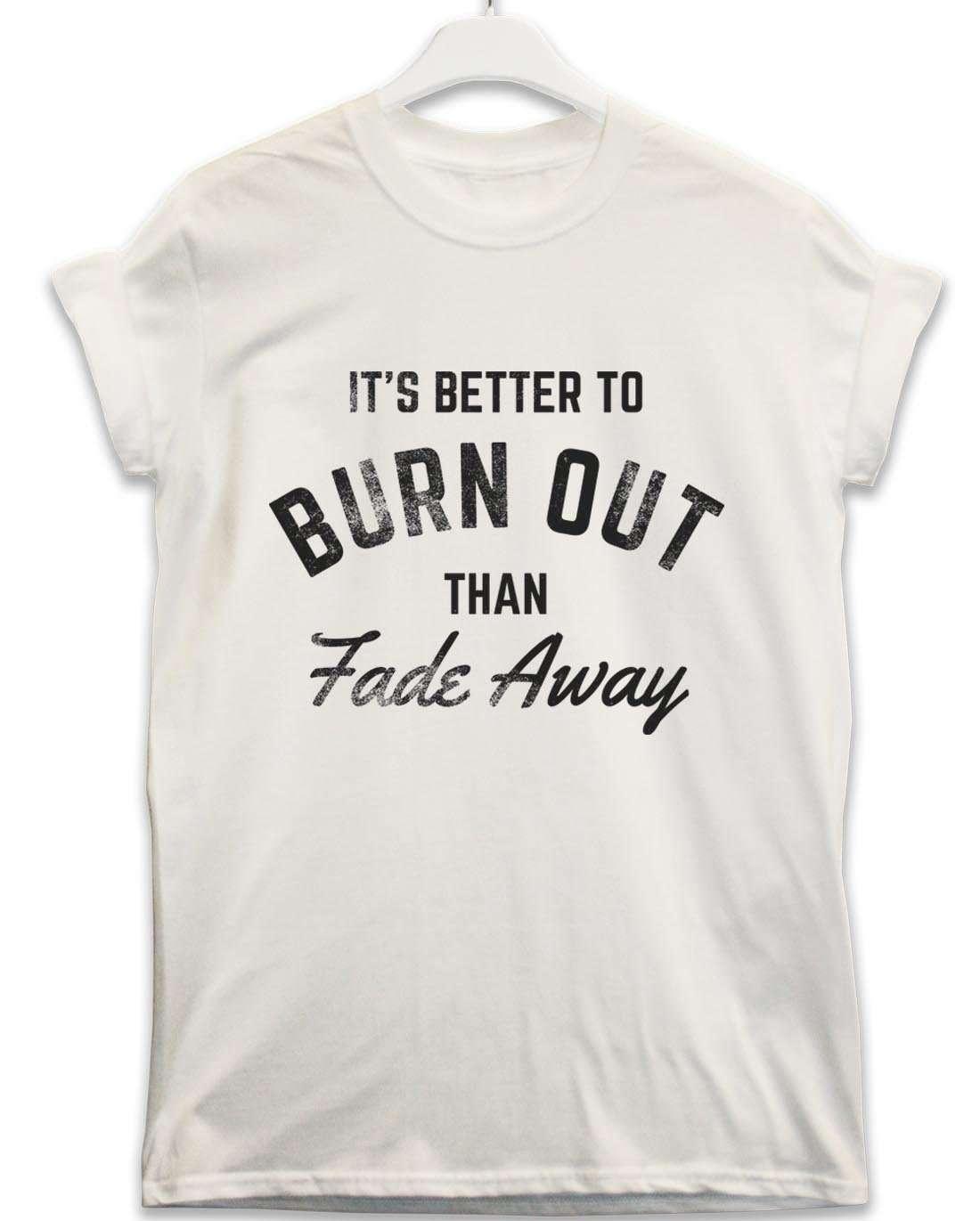 Better to Burn Out Lyric Quote Mens T-Shirt 8Ball