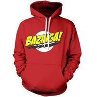 Thumbnail for Big Bang Theory Bazinga! Sheldon Red Hoodie For Men and Women 8Ball