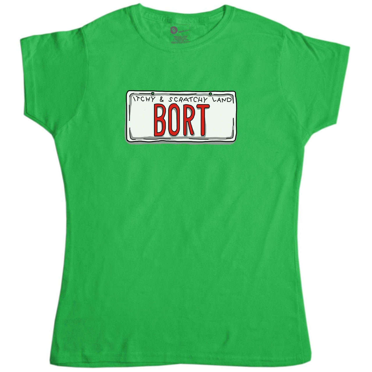 Bort License Plate Womens Fitted T-Shirt 8Ball