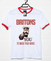 Thumbnail for Britons Wash Your Hands Mens T-Shirt 8Ball