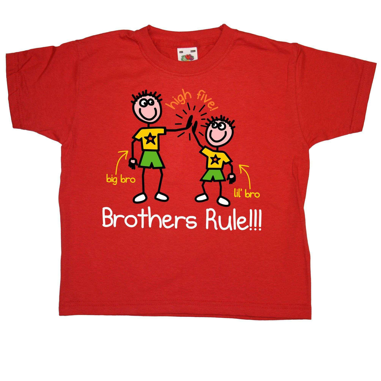 Brothers Rule Mens T-Shirt 8Ball