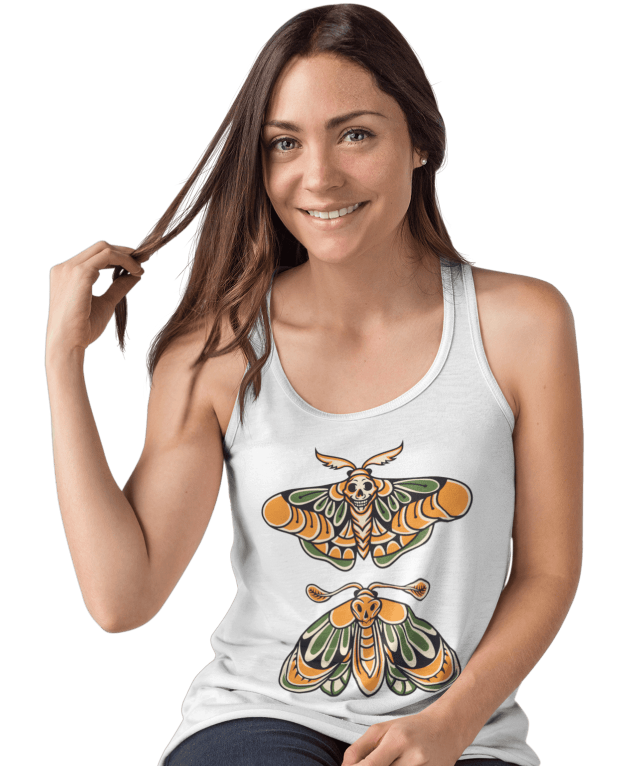 Butterfly Tattoo Design Adult Womens Vest Top 8Ball