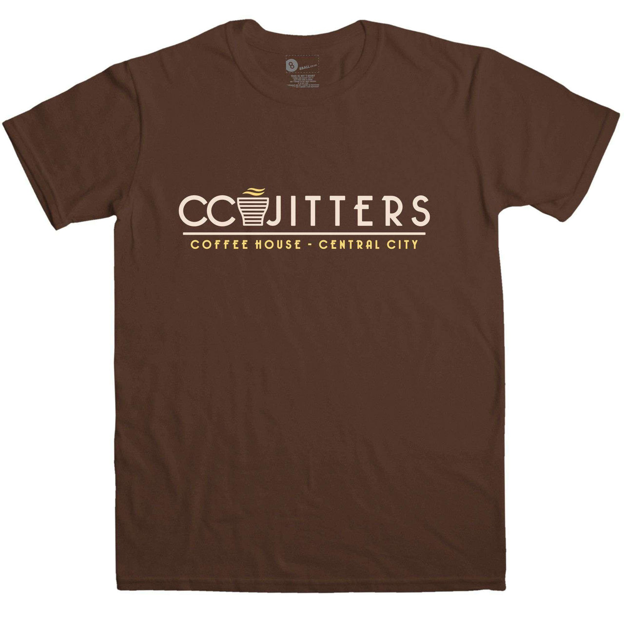 CC Jitters Coffee House Mens Graphic T-Shirt 8Ball