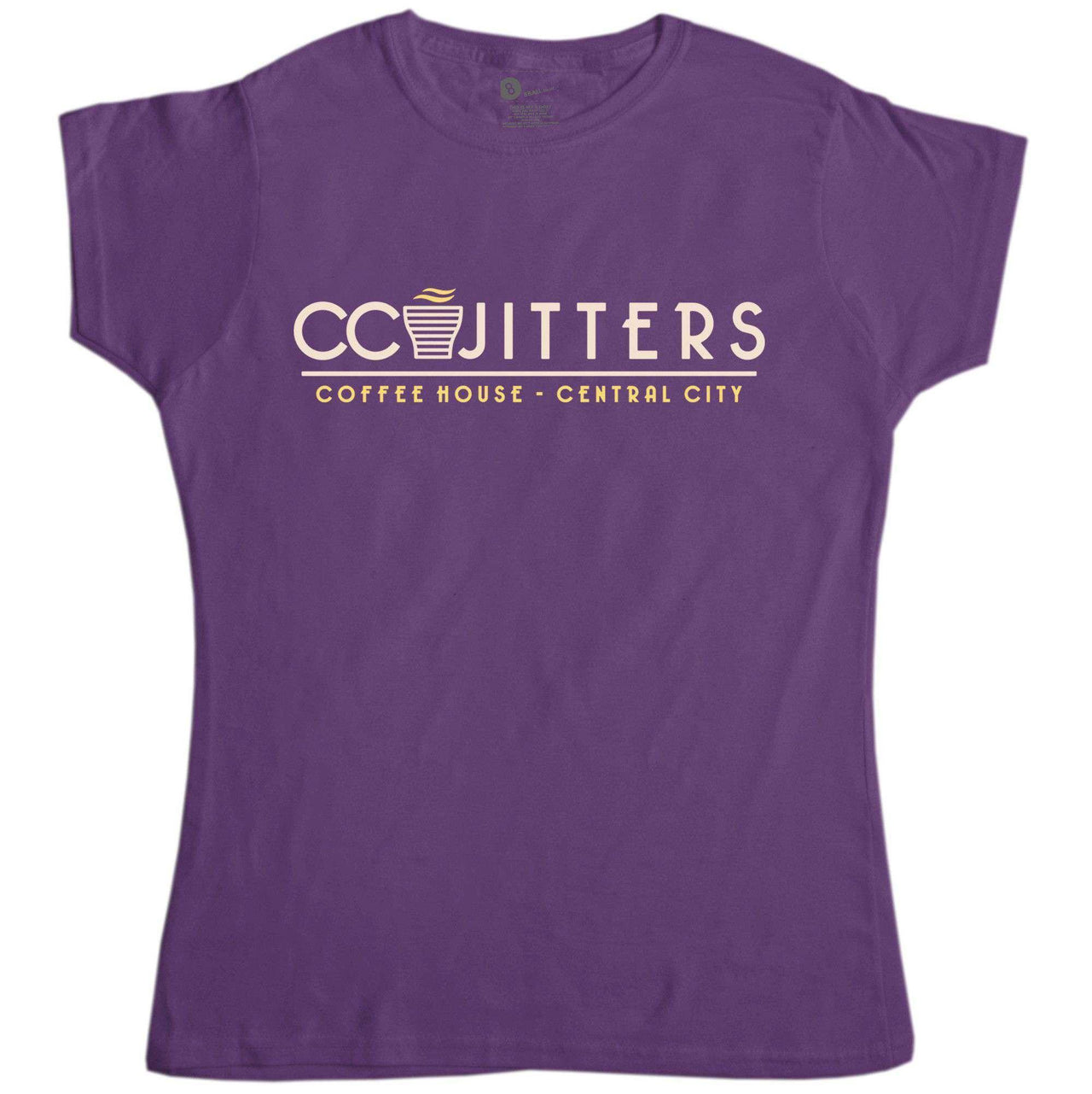CC Jitters Coffee House T-Shirt for Women 8Ball