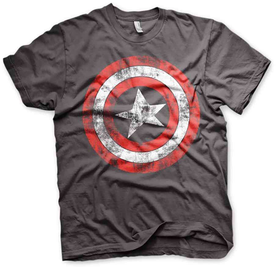 Captain America Distressed Shield Unisex T-Shirt For Men And Women 8Ball