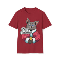 Thumbnail for Cat Enjoying Eggnog Merry Christmas Unisex Unisex T-Shirt For Men And Women 8Ball