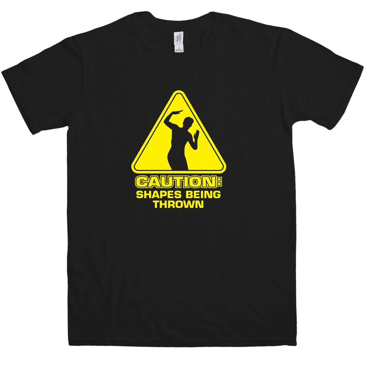 Caution Throwing Shapes Mens T-Shirt 8Ball
