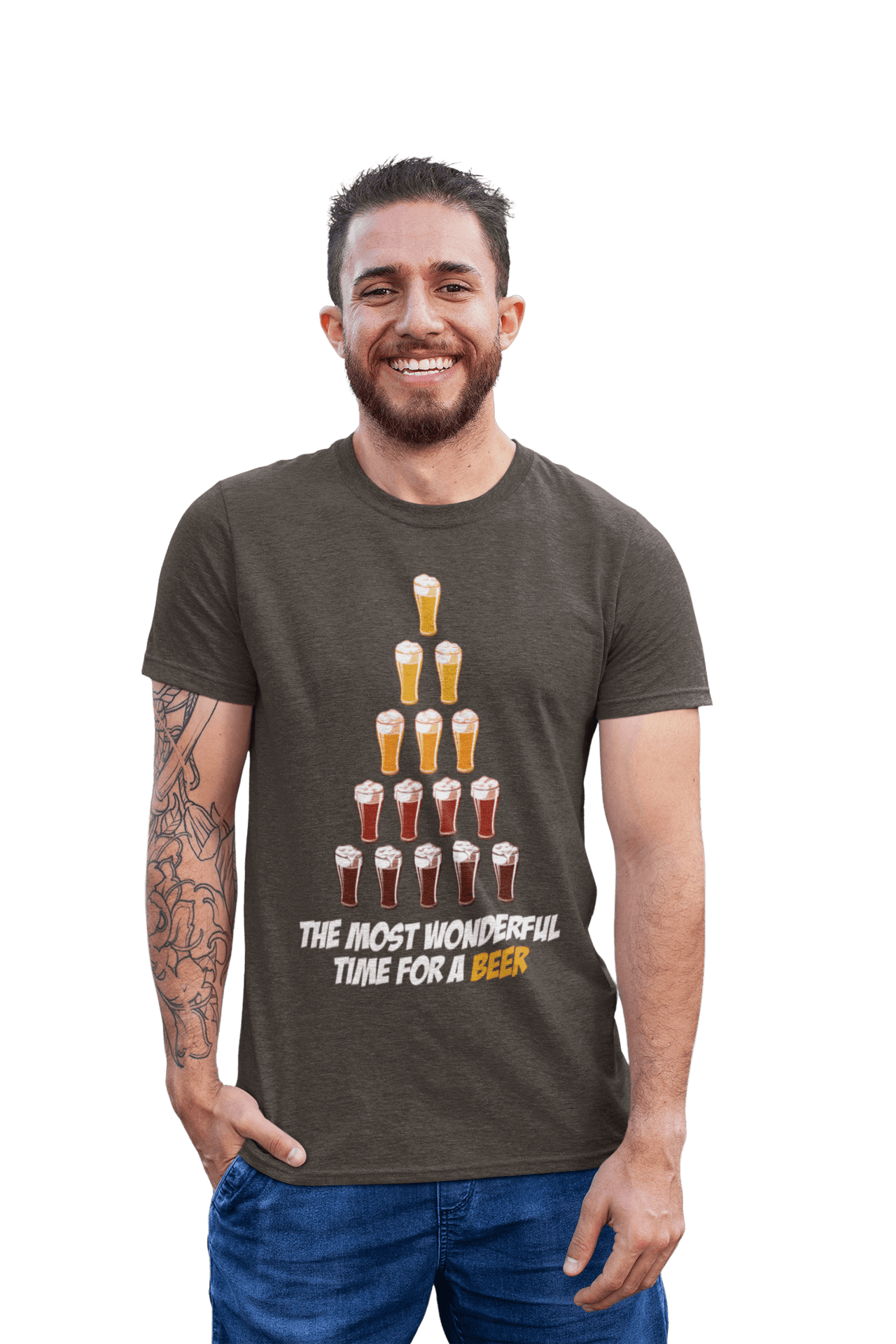 Christmas Beer Tree For Adult Men and Women Unisex T-Shirt 8Ball