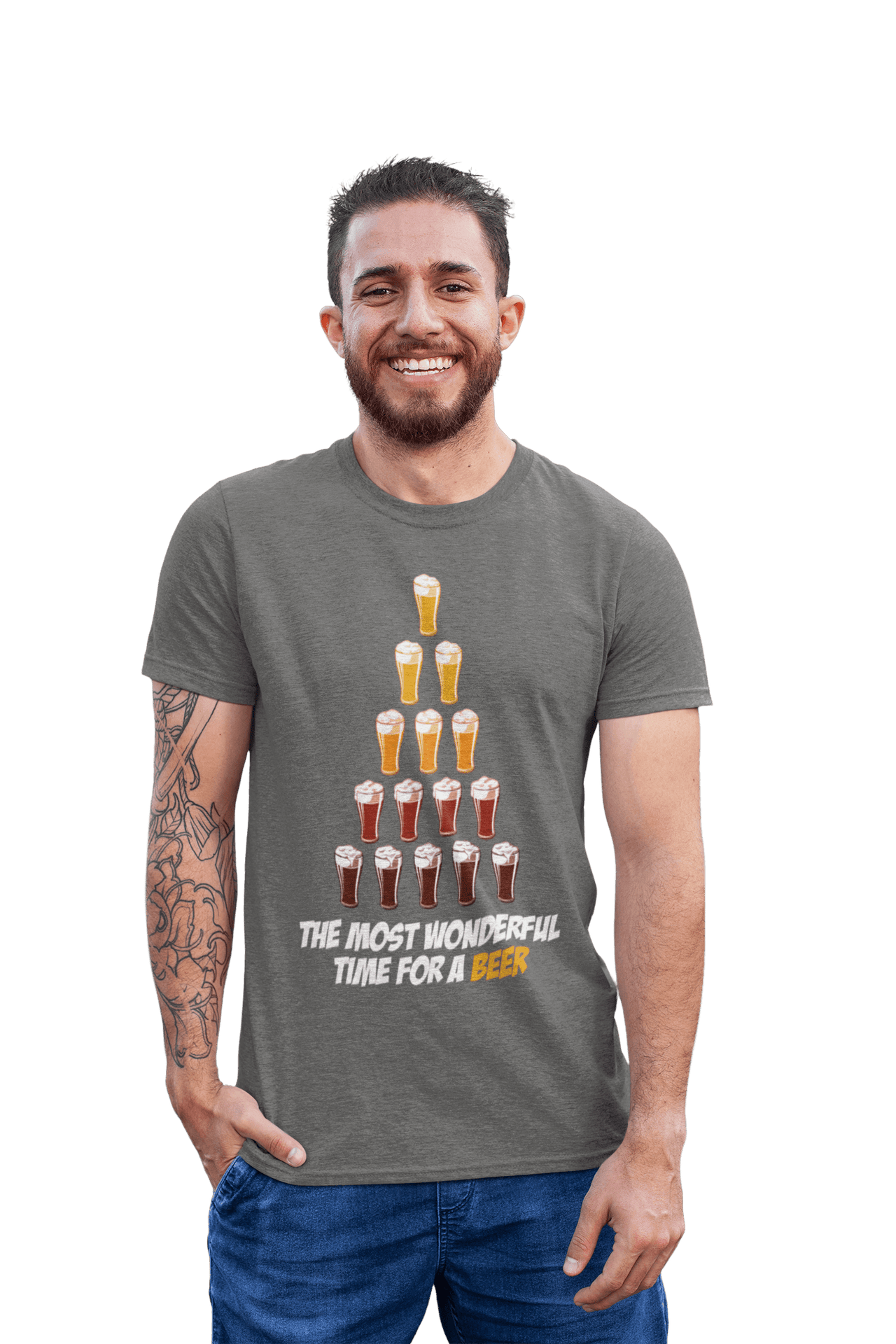 Christmas Beer Tree For Adult Men and Women Unisex T-Shirt 8Ball