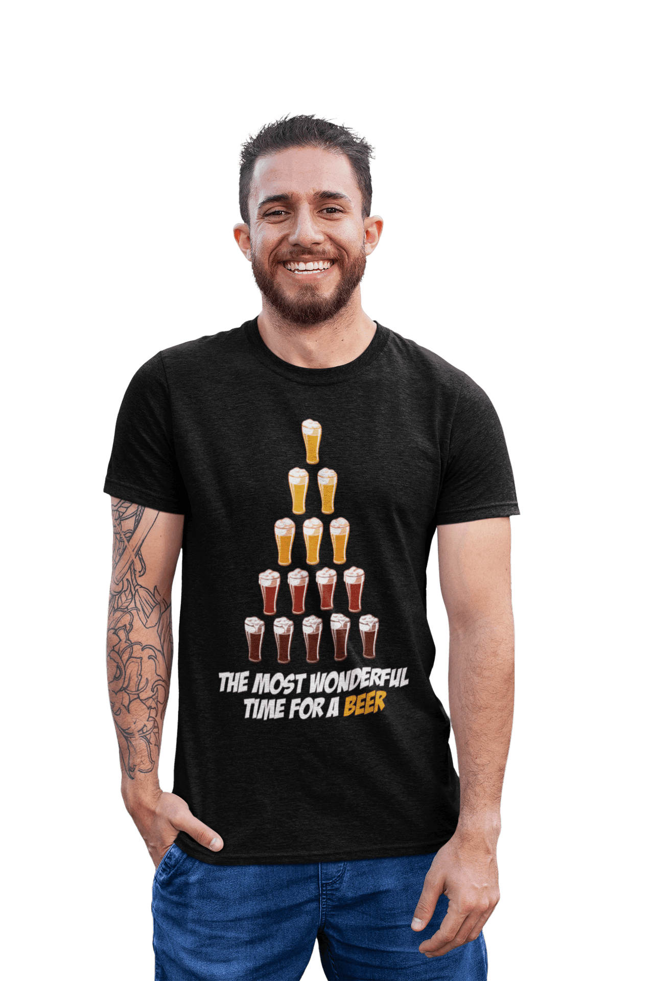 Christmas Beer Tree For Adult Men and Women Unisex T-Shirt 8Ball