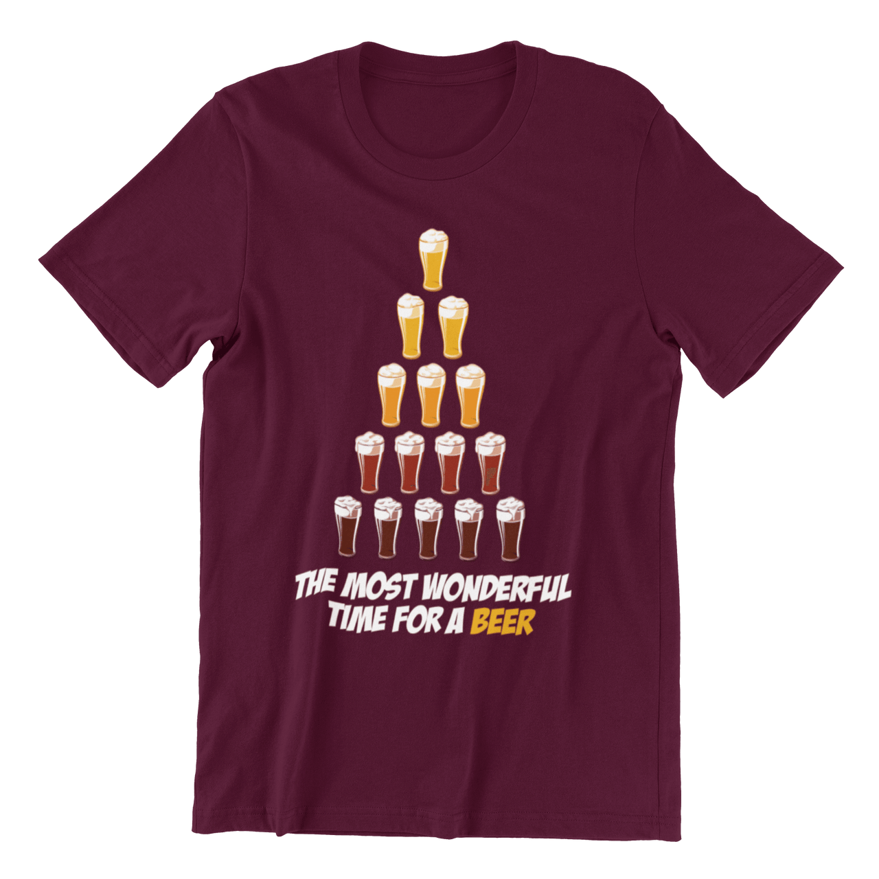 Christmas Beer Tree For Adult Men and Women Unisex T-Shirt 8Ball